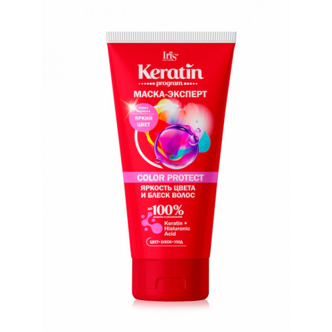 Маска-эксперт IRIS Keratin program 180 мл color protect туба Маска-эксперт IRIS Keratin program 180 мл color protect туба
