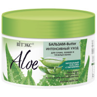 Бальзам-Butter интенсивный уход для сухих, ломких и тусклых волос Витэкс Aloe+7 витаминов 300 мл