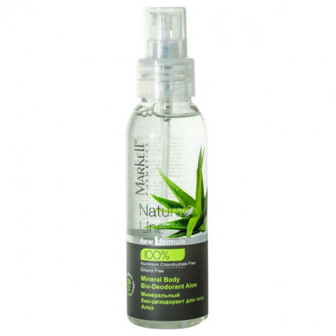 Био-дезодорант "Natural Line" минеральный для тела Алоэ Markell 100мл Био-дезодорант "Natural Line" минеральный для тела Алоэ Markell 100мл